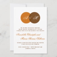 Convite para Casamento outono de Copper Brown Twin