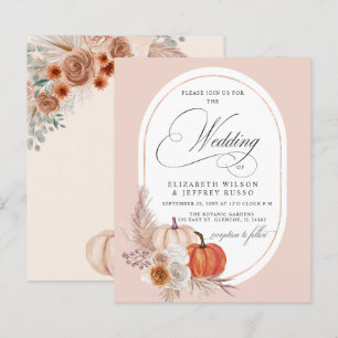 Convite para Casamento outono Pampas de Orçamento