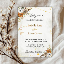 Convite para Casamento outono Rustic Boho Personal