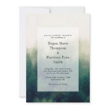 Convite para Casamento Painterly de Paisagem Flore