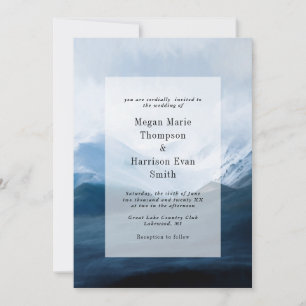 Convite para Casamento Painterly Landscape Mounain