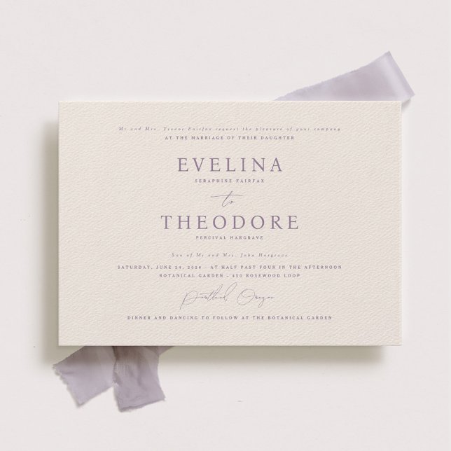 Convite para Casamento Parker Formal Landsape (Criador carregado)