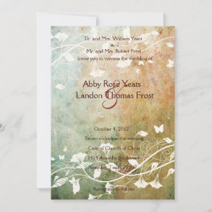 Convite para Casamento Pastel Grunge