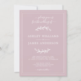 Convite para Casamento Pastel Purple Elegante