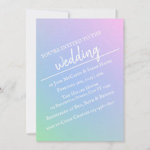 Convite para Casamento Pastel Rainbow