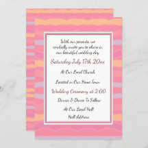 Convite para Casamento Pastel Stripes