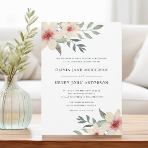 Convite para Casamento Peach Blossom