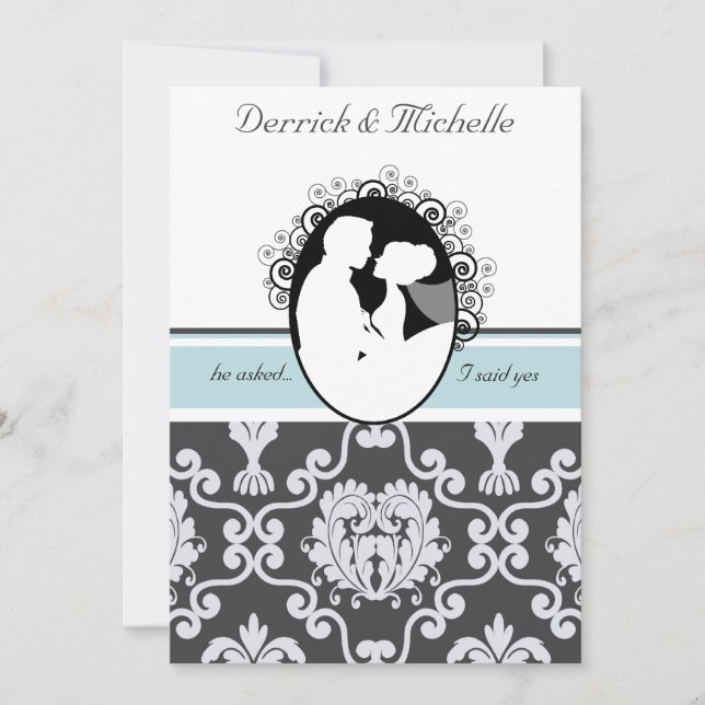 Convite para Casamento Personalizado de Azul do Pr (Frente)