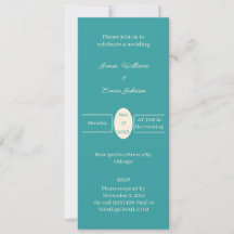 Convite para casamento personalizado de Teal Simpl
