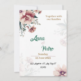 Convite para Casamento Personalizado Elegante