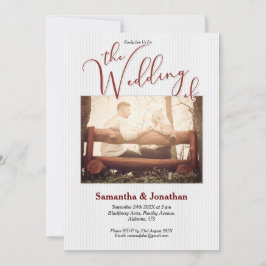 Convite para Casamento Personalizado Rustic Photo