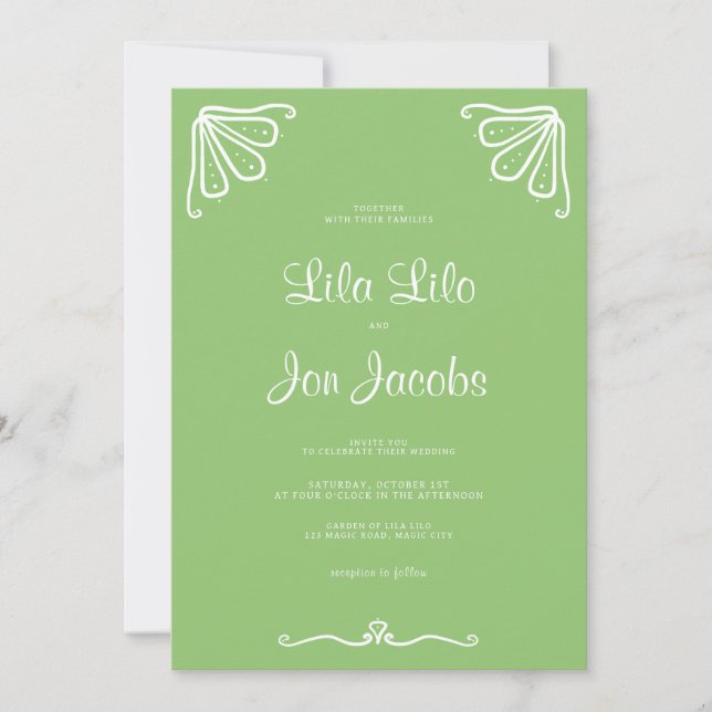 Convite para Casamento Personalizado Tuberose (Frente)