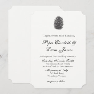 Convite para Casamento Pine cone