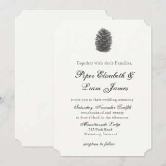Convite para Casamento Pine cone