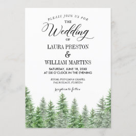Convite para Casamento Pine Tree Greenery