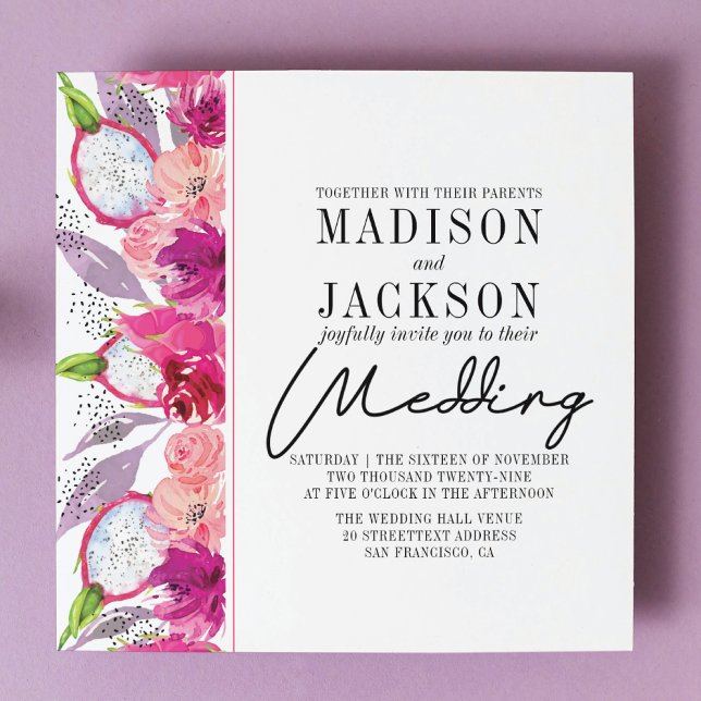 Convite para Casamento Pitaya (Criador carregado)