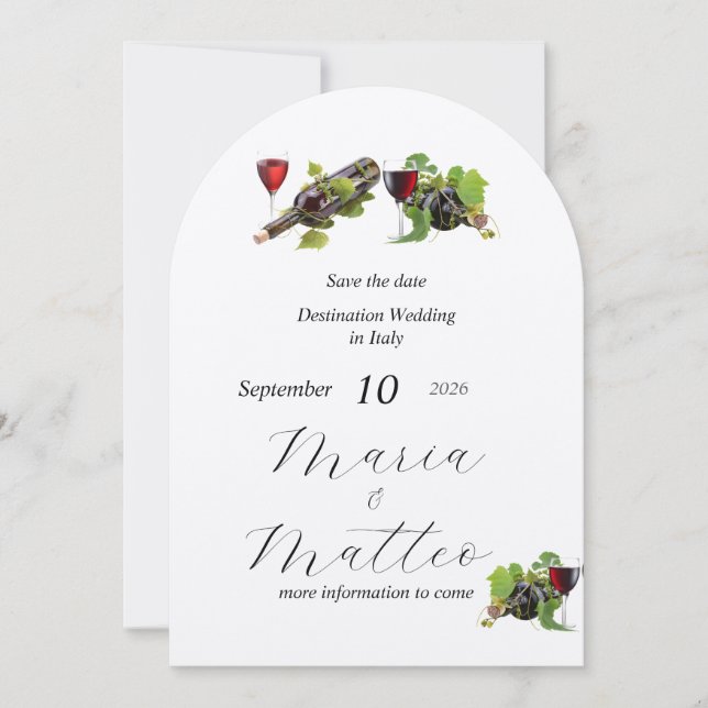 Convite para Casamento Plano de Casamento de Desti (Frente)