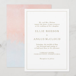 Convite para Casamento por Aquarela de Verão