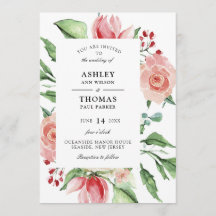 Convite para Casamento por Aquarela do Rosa Modern