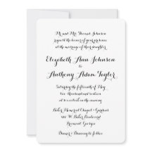 Convite para Casamento por Caligrafia com Mão