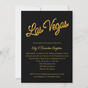 Convite para Casamento Poste de Las Vegas Sparkles