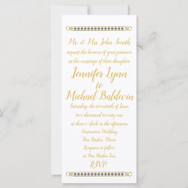 Convite para Casamento Preenchível (Frente)