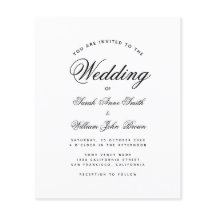 Convite para Casamento Preto e Branco de Orçamento