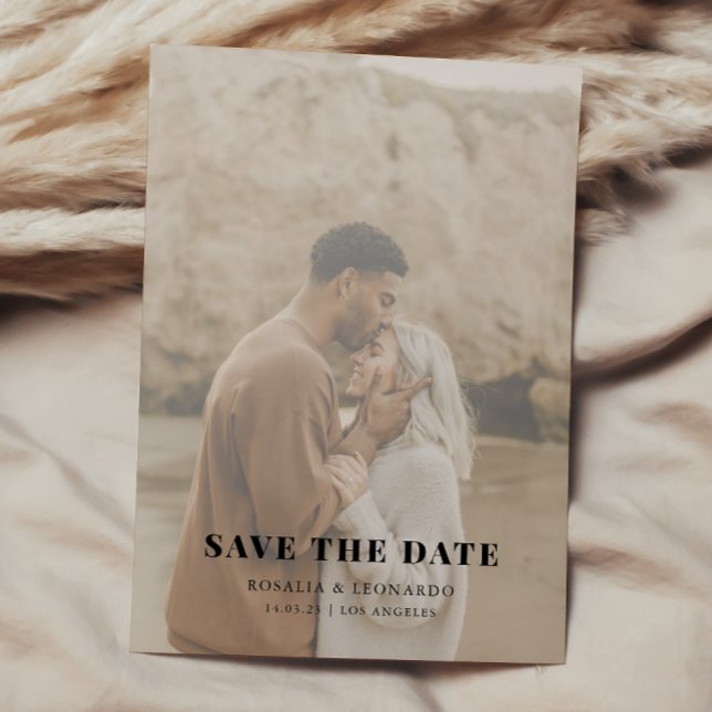 Convite para casamento preto e branco moderno (Criador carregado)