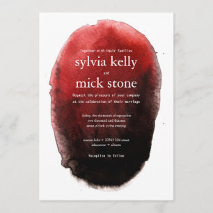 Convite para Casamento Preto em Água