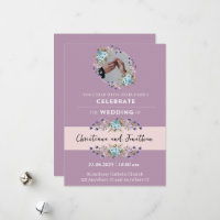 Convite para Casamento Purple Mauve