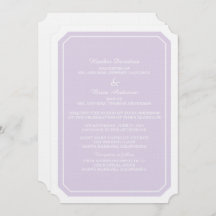 Convite para Casamento Purple Simplesmente Elegant