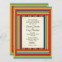 Convite para Casamento Rainbow Ribbon