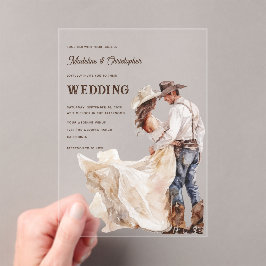Convite para Casamento Ranch Ocidental