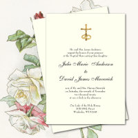 Convite para Casamento Religioso Clássico Elegante