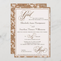 Convite para Casamento Religioso do Autumn Lace