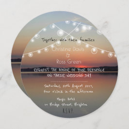 Convite para casamento romântico do lago personali