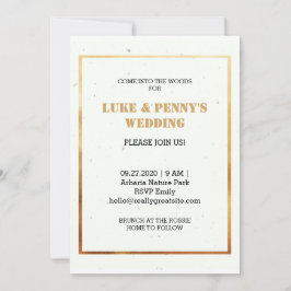 Convite para casamento romântico elegante branco e