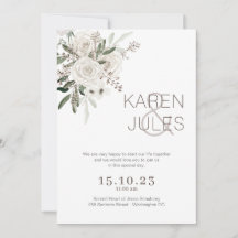 Convite para casamento romântico W-ROM-004