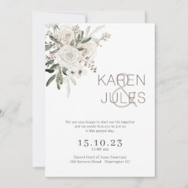 Convite para casamento romântico W-ROM-004