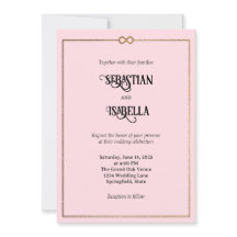 Convite para Casamento Rosa Com Amor Personalizado