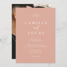 Convite para Casamento Rosa Dusty