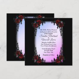 Convite para Casamento Roxo do Trimestre Francês