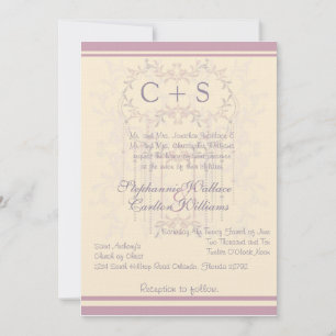 Convite para Casamento Roxo Elegante
