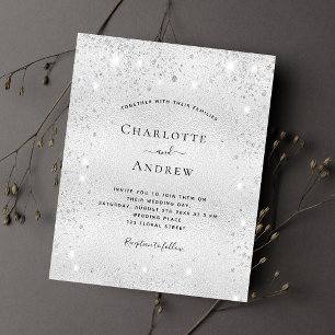 Convite para casamento RSVP de código QR do Budget