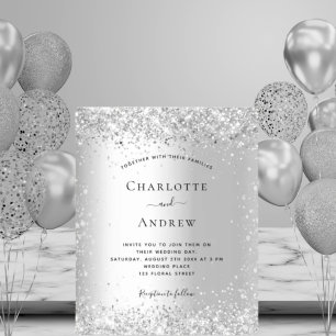 Convite para casamento RSVP de código QR do Budget