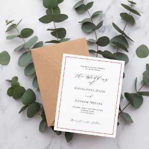 Convite para casamento RSVP de Código QR formal de