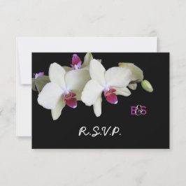 Convite para Casamento RSVP Orquídea Floral e Mono