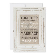 Convite para Casamento Russo Branco e Burlap