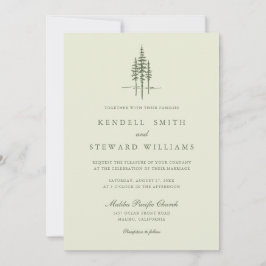 Convite para Casamento Russo da Floresta Verde Mod