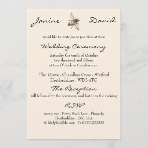 Convite para Casamento Russo de Abelhas